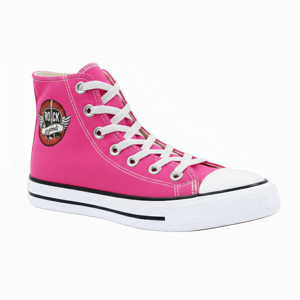 Tênis Plumax Legends Lona Cano Alto Pink