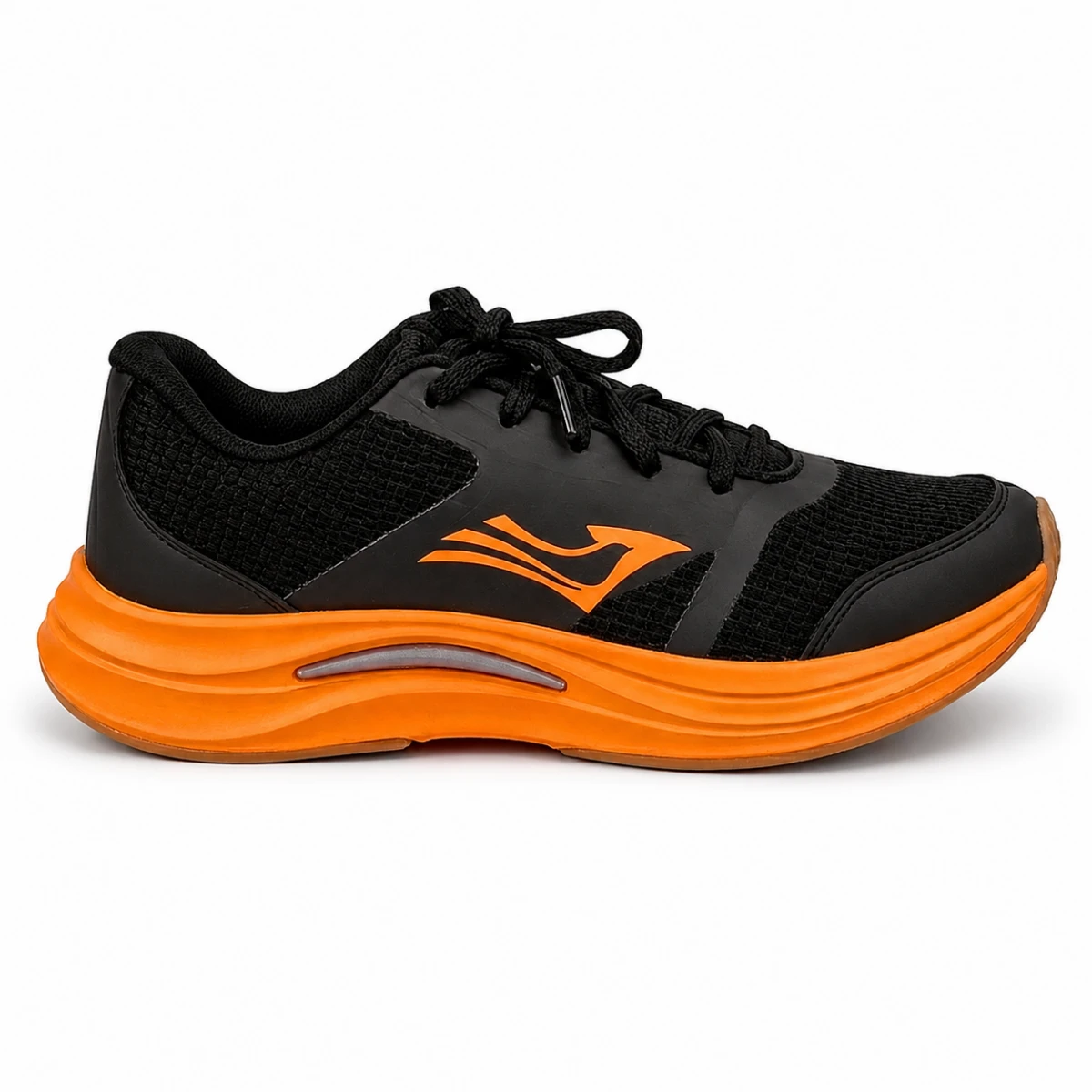 Tênis Plumax Runner Fit One Preto Laranja