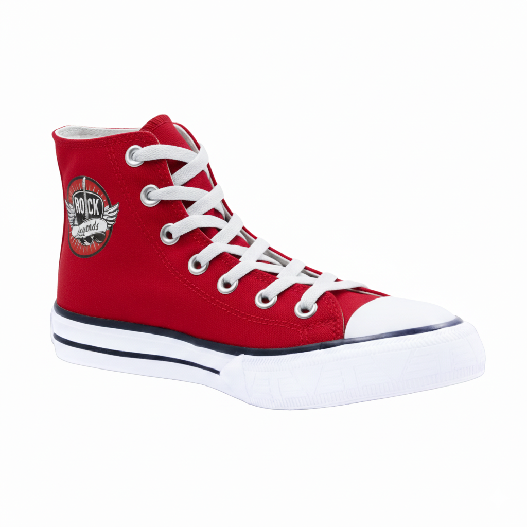 Tênis Plumax Legends Lona Cano Alto Vermelho