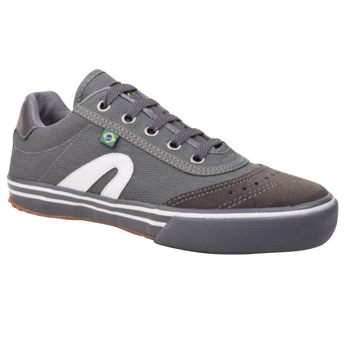 Tênis Authentic Futsal Lona REF 300 Grafite Branco