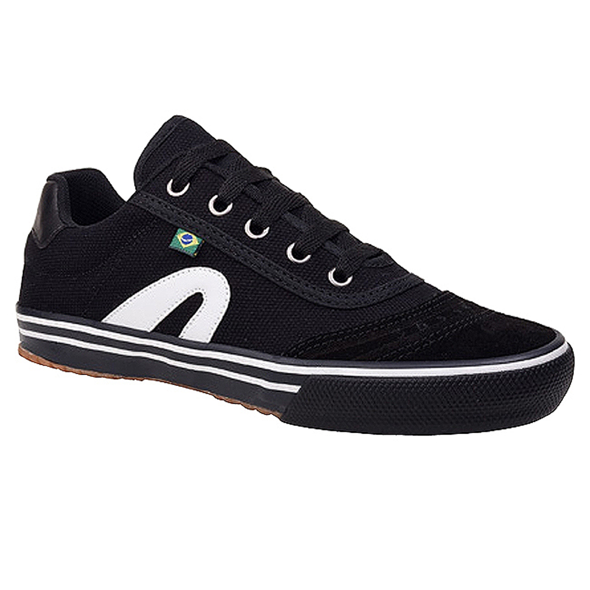 Tênis Authentic Futsal Lona REF 300 Preto Branco