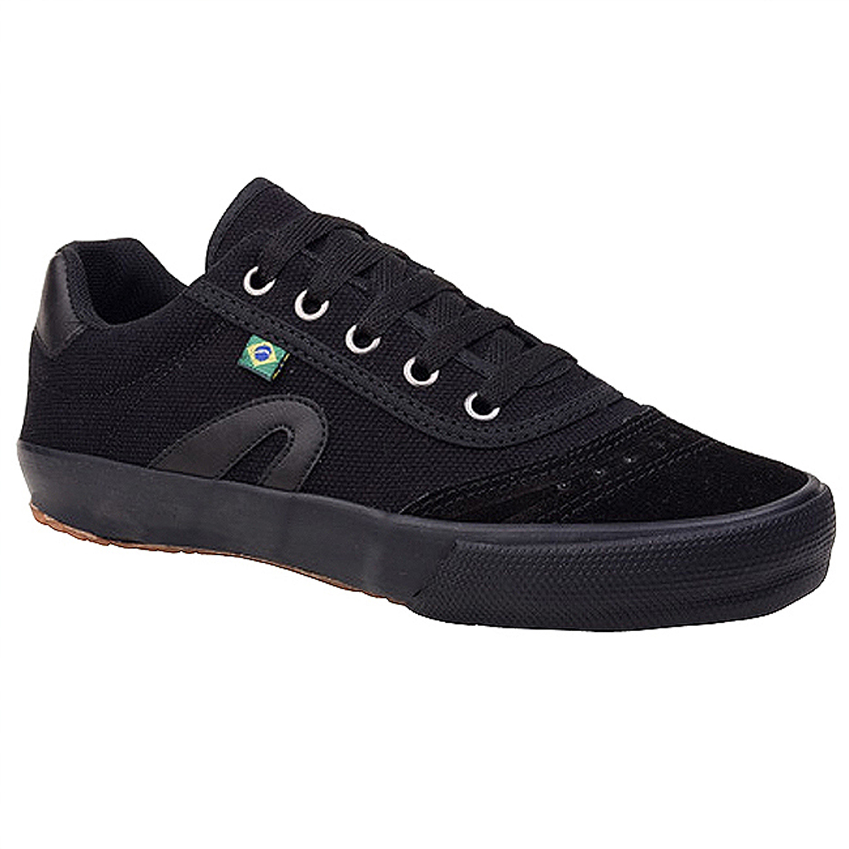 Tênis Authentic Futsal Lona REF 300 Preto Mono